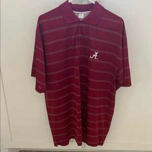 University of Alabama Men's Crimson Striped Polo Shirt